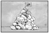 Cartoon: AfD (small) by Kostas Koufogiorgos tagged karikatur,koufogiorgos,illustration,cartoon,afd,unionsstreit,trümmer,gipfel,berg,umfrage,populismus,rechtspopulismus