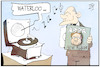 Cartoon: Armins Waterloo (small) by Kostas Koufogiorgos tagged karikatur,koufogiorgos,illustration,cartoon,armin,waterloo,abba,laschet,scholz,umfrage
