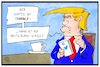 Cartoon: Bad Coffee - bad Germans (small) by Kostas Koufogiorgos tagged karikatur,koufogiorgos,illustration,cartoon,kaffee,trump,twitter,beschwerde,schuld,usa,deutschland