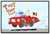 Cartoon: Belgien im Viertelfinale (small) by Kostas Koufogiorgos tagged karikatur,koufogiorgos,illustration,cartoon,belgien,tim,struppi,schlümpfe,comic,kult,wm,fussball,viertelfinale,auto,autokorso,sport