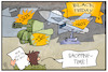 Cartoon: Black Friday Nato-Shopping (small) by Kostas Koufogiorgos tagged karikatur,koufogiorgos,illustration,cartoon,akk,shopping,rüstung,bundeswehr,nato,black,friday,konsum,geld,militär,bündnis