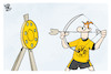Cartoon: Borussia Dortmund (small) by Kostas Koufogiorgos tagged karikatur,koufogiorgos,bundesliga,fußball,meisterschaft,bvb,dortmund,pfeil,bogen,meisterschale