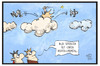 Cartoon: Bud Spencer (small) by Kostas Koufogiorgos tagged karikatur,koufogiorgos,illustration,cartoon,bud,spencer,carlo,pedersoli,schauspieler,wolke,himmel,paradies,schlägerei,tod