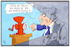 Cartoon: Bundestagshack (small) by Kostas Koufogiorgos tagged karikatur,koufogiorgos,illustration,cartoon,seehofer,hack,cyber,hackfleisch,it,angriff,aufklärung,verhör