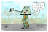 Cartoon: Bundeswehr-Etat (small) by Kostas Koufogiorgos tagged karikatur,koufogiorgos,bundeswehr,militär,geld,wehretat
