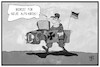 Cartoon: Bundeswehr (small) by Kostas Koufogiorgos tagged karikatur,koufogiorgos,illustration,cartoon,bundeswehr,ausrüstung,ausland,einsatz,wagen,vehikel,kaputt,einsatzbereit