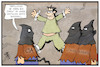 Cartoon: CIA-Folter (small) by Kostas Koufogiorgos tagged karikatur,koufogiorgos,illustration,cartoon,cia,folter,litauen,rumänien,verurteilung,integration