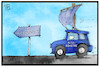 Cartoon: CO2-Pläne der EU (small) by Kostas Koufogiorgos tagged karikatur,koufogiorgos,illustration,cartoon,co2,abgas,umwelt,umweltschutz,grenzwert,auto,eu,europa,wirtschaft