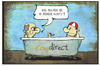 Cartoon: comdirect-Panne (small) by Kostas Koufogiorgos tagged karikatur,koufogiorgos,illustration,cartoon,comdirect,bank,direktbank,commerzbank,panne,loriot,herren,bad,ente,wirtschaft,daten,it,konto,kunde