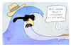 Cartoon: Corona-Welle (small) by Kostas Koufogiorgos tagged karikatur,koufogiorgos,illustration,cartoon,corona,pandemie,virus,tarnung,welle,meer,lockdown