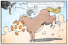 Cartoon: Corona unter Kontrolle (small) by Kostas Koufogiorgos tagged karikatur,koufogiorgos,illustration,cartoon,corona,kontrolle,reiter,virus,pandemie,wildpferd,krankheit