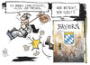 Cartoon: CSU (small) by Kostas Koufogiorgos tagged csu,bayern,migranten,immigration,integration,jahreswechsel,neujahr,2014,karikatur,koufogiorgos