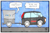 Cartoon: CSU (small) by Kostas Koufogiorgos tagged karikatur,koufogiorgos,illustration,cartoon,cdu,csu,union,wahlkampf,verbrennungsmotot,diesel,benziner,auto,koalition,partei,politik