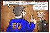 Cartoon: Das Ultimatum (small) by Kostas Koufogiorgos tagged karikatur,koufogiorgos,illustration,cartoon,eu,europa,putin,russland,krieg,konflikt,ukraine,sanktionen,krim,politik