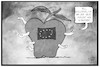 Cartoon: Der neue Populist aus Schweden (small) by Kostas Koufogiorgos tagged karikatur,koufogiorgos,illustration,cartoon,schweden,populist,apfel,europa,eu,faul,populismus,europäische,union