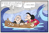 Cartoon: Die neue SPD (small) by Kostas Koufogiorgos tagged karikatur,koufogiorgos,illustration,cartoon,spd,esken,walter,borjahns,vorsitz,führung,meer,treiben,schiffbrüchig,sozialdemokraten,partei,schuldenbremse,hartz