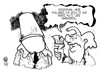 Cartoon: Die rote Linie (small) by Kostas Koufogiorgos tagged merkel,hollande,eu,sondergipfel,deutschland,frankreich,euro,schulden,krise,karikatur,kostas,koufogiorgos