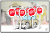 Cartoon: Diesel-Fahrverbote (small) by Kostas Koufogiorgos tagged karikatur,koufogiorgos,illustration,cartoon,köln,bonn,fahrverbot,auto,stop,diesel,umweltverschmutzung,luft,reinhaltung,umwelthilfe