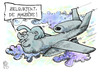 Cartoon: Drohnen-Affäre (small) by Kostas Koufogiorgos tagged maiziere,merkel,drohne,euro,hawk,militär,rüstung,vertrauen,karikatur,koufogiorgos