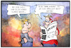 Cartoon: Duell-Sieger (small) by Kostas Koufogiorgos tagged karikatur,koufogiorgos,illustration,cartoon,duell,tv,politik,fussball,norwegen,deutschland,wm,qualifikation,sieger,bundestagswahl,wahlkampf