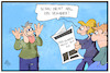 Cartoon: Eierskandal (small) by Kostas Koufogiorgos tagged karikatur,koufogiorgos,illustration,cartoon,eierskandal,fipronil,veganer,freude,ernährung,lebensmittel,gift,zeitung,schadenfreude,grimasse
