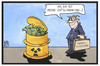 Cartoon: Energiekonzerne (small) by Kostas Koufogiorgos tagged karikatur,koufogiorgos,illustration,cartoon,energiekonzerne,entschädigung,geld,akw,atomenergie,nuklear,atommüll,fass,tonne,urteil,verfassungsgericht