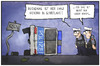 Cartoon: Eskalierende Gewalt (small) by Kostas Koufogiorgos tagged karikatur,koufogiorgos,illustration,cartoon,polizei,gewalt,demonstration,auto,schaden,beschädigung,polizist,chopper,motorrad