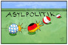 Cartoon: EU-Asylpolitik (small) by Kostas Koufogiorgos tagged karikatur,koufogiorgos,illustration,cartoon,asylstreit,billard,kettenreaktion,kugeln,cdu,csu,spd,österreich,ungarn