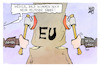 Cartoon: EU-Asylrecht (small) by Kostas Koufogiorgos tagged karikatur,koufogiorgos,eu,asylrecht,baum,hacken,hilfe,migration,einwanderung