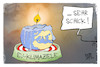 Cartoon: EU-Klimaziele (small) by Kostas Koufogiorgos tagged karikatur,koufogiorgos,eu,klimaziel,kerze,hitze,flamme,schick