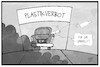 Cartoon: EU-Plastikverbot (small) by Kostas Koufogiorgos tagged karikatur,koufogiorgos,illustration,cartoon,eu,europa,plastik,einweg,diesel,umwelt,verschmutzung,verbot,wegwerfen