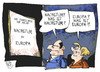 Cartoon: Europas Wirtschaft (small) by Kostas Koufogiorgos tagged merkel,hollande,wachstum,europa,wirtschaft,paris,frankreich,deutschland,karikatur,koufogiorgos