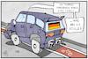 Cartoon: Fahrradland Deutschland (small) by Kostas Koufogiorgos tagged karikatur,koufogiorgos,illustration,cartoon,fahrrad,fahrradweg,auto,verkehrswende,mobilität,olympia,goldmedaille,sport
