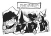 Cartoon: FDP (small) by Kostas Koufogiorgos tagged fdp,rösler,dreikönigstreffen,partei,vorsitzender,politik,karikatur,kostas,koufogiorgos