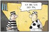 Cartoon: FIFA-Skandal (small) by Kostas Koufogiorgos tagged karikatur,koufogiorgos,illustration,cartoon,fifa,fussball,verband,haft,gefängnis,korruption,sport,häftling