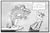 Cartoon: Fipronil-Eier (small) by Kostas Koufogiorgos tagged karikatur,koufogiorgos,illustration,cartoon,fipronil,eier,skandal,lebensmittel,dinosaurier,verbraucher,gesundheit,insektizid,gift