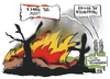 Cartoon: Fire in the Greek Island  Chios (small) by Kostas Koufogiorgos tagged greece,environment,forest,fire,chios,summer,kostas,koufogiorgos,cartoon