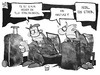 Cartoon: Flughafen-Streik (small) by Kostas Koufogiorgos tagged illustration,karikatur,cartoon,koufogiorgos,flughafen,streik,warnstreik,gewerkschaft,arbeitskampf,passagier,fluggast,flugzeug,reisender,absturz,reise