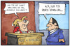 Cartoon: Frankreich (small) by Kostas Koufogiorgos tagged karikatur,koufogiorgos,illustration,cartoon,hollande,merkel,schäuble,frankreich,verleih,politiker,wirtschaft,sparkurs,politik