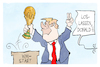 Cartoon: Fußball-WM (small) by Kostas Koufogiorgos tagged karikatur,koufogiorgos,wm,fußball,trump,pokal,usa