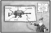 Cartoon: G36-Skandal (small) by Kostas Koufogiorgos tagged karikatur,koufogiorgos,illustration,cartoon,g36,sturmgewehr,bundeswehr,waffe,militär,ausrüstung,skandal,heckler,koch,korruption,politik