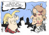 Cartoon: Griechenland (small) by Kostas Koufogiorgos tagged merkel,samaras,troika,griechenland,karikatur,kostas,koufogiorgos,euro,schulden,krise,gipfel
