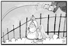 Cartoon: Hans Günter Winkler (small) by Kostas Koufogiorgos tagged karikatur,koufogiorgos,illustration,cartoon,hgw,winkler,halla,pferd,reiter,petrus,tod,paradies,himmel,sport,reitsport