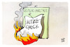 Cartoon: Hitze-Check (small) by Kostas Koufogiorgos tagged koufogiorgos,hitze,umwelt,kalender,feuer