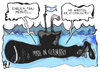 Cartoon: Israel (small) by Kostas Koufogiorgos tagged israel,deutschland,made,in,germany,merkel,uboot,atomwaffen,nuklear,rakete,atomausstieg,karikatur,kostas,koufogiorgos