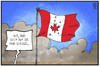 Cartoon: Kanada (small) by Kostas Koufogiorgos tagged karikatur koufogiorgos illustration cartoon kanada flagge fahne schüsse terrorismus politik anschlag