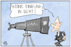 Cartoon: Keine Einigung in Sicht (small) by Kostas Koufogiorgos tagged scholz,ampel,fernrohr,teleskop