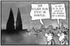 Cartoon: Klamme Kommunen (small) by Kostas Koufogiorgos tagged karikatur,koufogiorgos,illustration,cartoon,köln,dom,kirche,dunkelheit,kögida,protest,demonstration,kommune,finanznot,geld,wirtschaft,politik