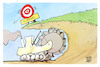 Cartoon: Klimaziele (small) by Kostas Koufogiorgos tagged karikatur,koufogiorgos,klimaziel,schaufelradbagger,kohle,klima,untergrabung