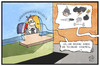 Cartoon: Länderfinanzausgleich (small) by Kostas Koufogiorgos tagged karikatur,koufogiorgos,illustration,cartoon,laenderfinanzausgleich,bayern,rechnung,geld,kasse,zahlung,fluchen,wut,foederalismus,bundeslaender,politik
